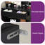 Breasha Black Dressing Table with Mirror
