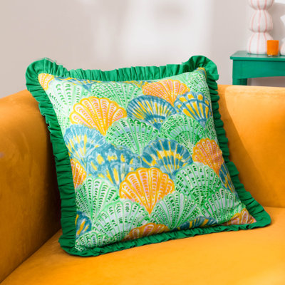 Clam Shells Abstract Square Cushion