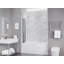 ANZZI Accordion-Style 56-in. x 33-in. Reversible Design 4-Panel Bathtub Shower Door with Frame and Hardware-99151027