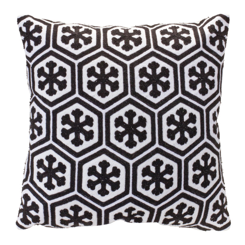 Coussin en coton Ceron, Noir