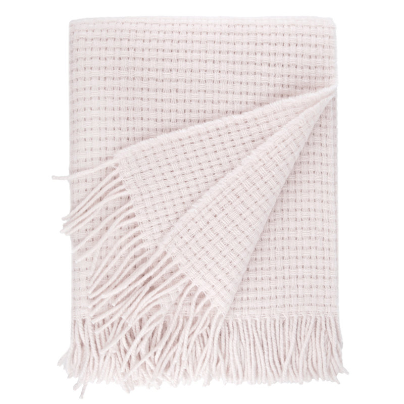 Waffle Throw Blanket, Ivory/White