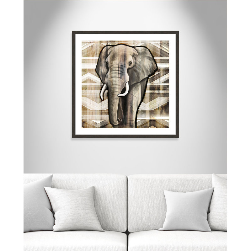 «Aivy Safari Elephant», impression encadrée