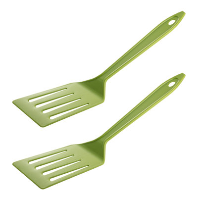 Nylon Turner/spatula Green Set Of 2