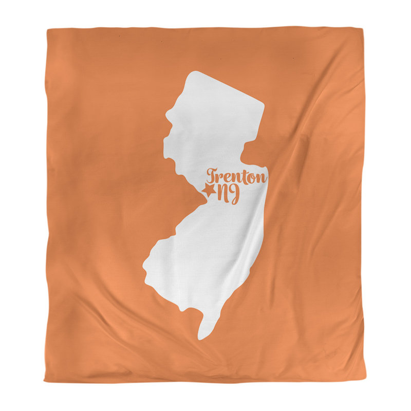 Housse de couette trenton new jersey, Housse de couette pour grand lit, Orange, Microfibre