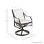 Monaco Wrought Aluminum Outdoor Swivel Rocking Arm Chair-572763767-572763776