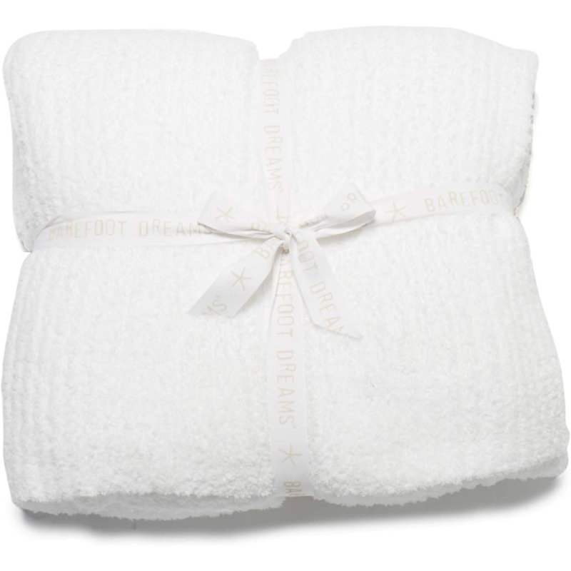 Couverture ultra douce Barefoot Dreams, 22" L x 20" W, Blanc