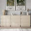 Grand ensemble de 2 commodes à 3 tiroirs, table de chevet moderne pour chambre à coucher, table de chevet large avec système coulissant dissimulé, commode en bois pour le salon, vestibule, beige