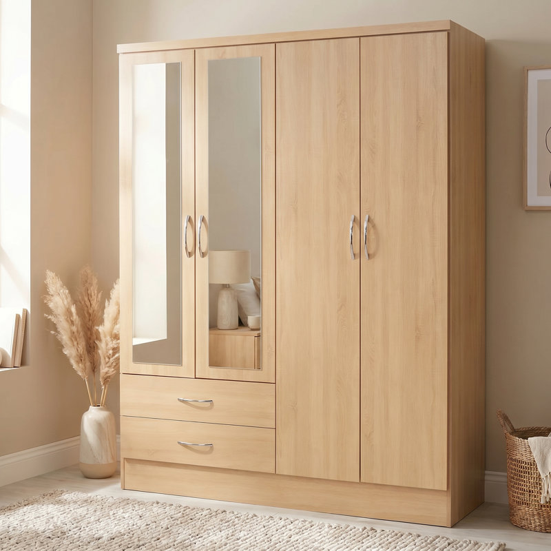 Cascio 4 Door Wardrobe, Sonoma Oak Effect