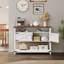 Chaseburg Console Table Farmhouse Entryway Table with 2 Cabinets-575301242
