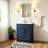 Peura 24" Single Bathroom Vanity with Integrated Ceramic Sink, Modern Freestanding Bath Cabinet with Soft Close Doors & Storage Shelf-865260765