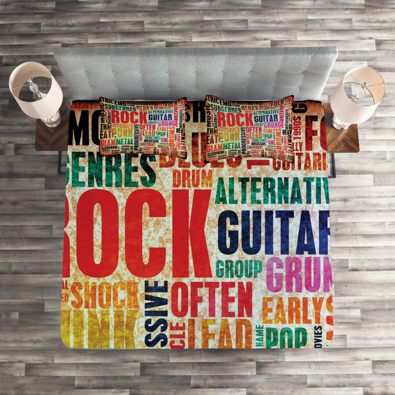 Music Farmhouse / Country Polyester Coverlet