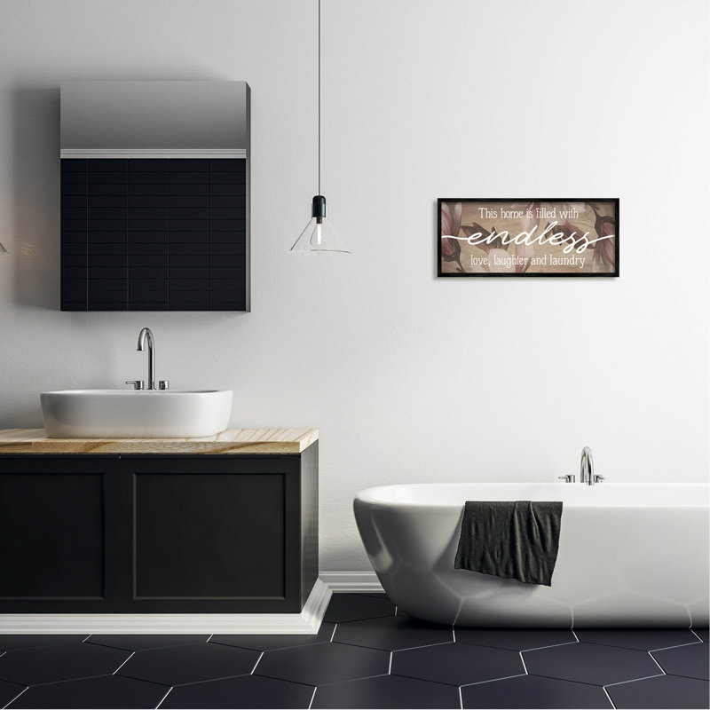 "Endless Love Laughter Laundry", art de la giclée encadrée par Lil 'Rue, H 10 po x l 24 po x P 1,5 po
