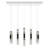 Landeros LED Linear Chandelier for Kitchen Island, Pool Table, Dining Area – Chrome Finish with Crystal Rings – Modern Pendant Light