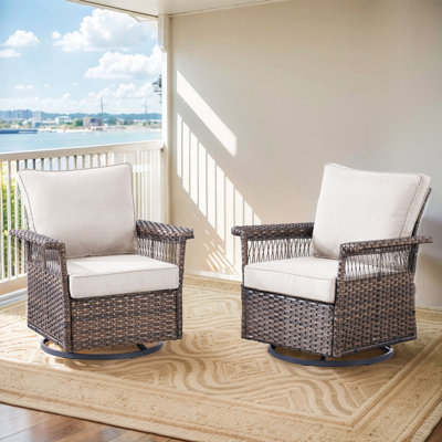 Chaise berçante pivotante avec coussins Blathnaid