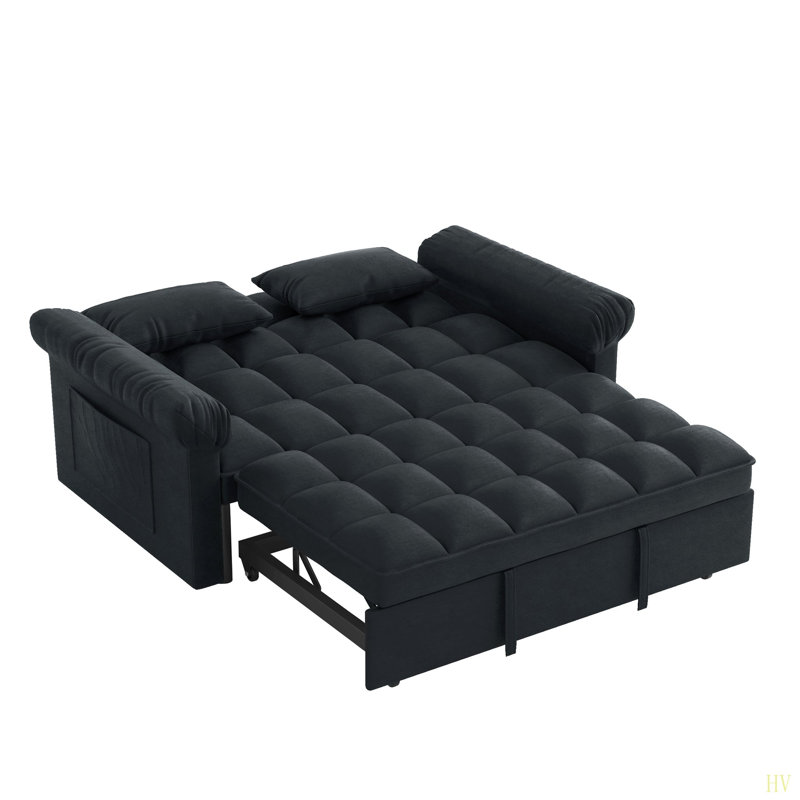 Canapé-lit avec lit escamotable Loveseats, Noir