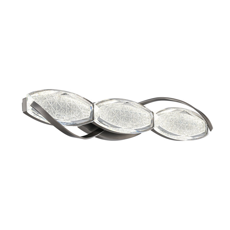 Bijoux 3 Light Crystal LED Bath Vanity & Wall Light, Brushed Nickel