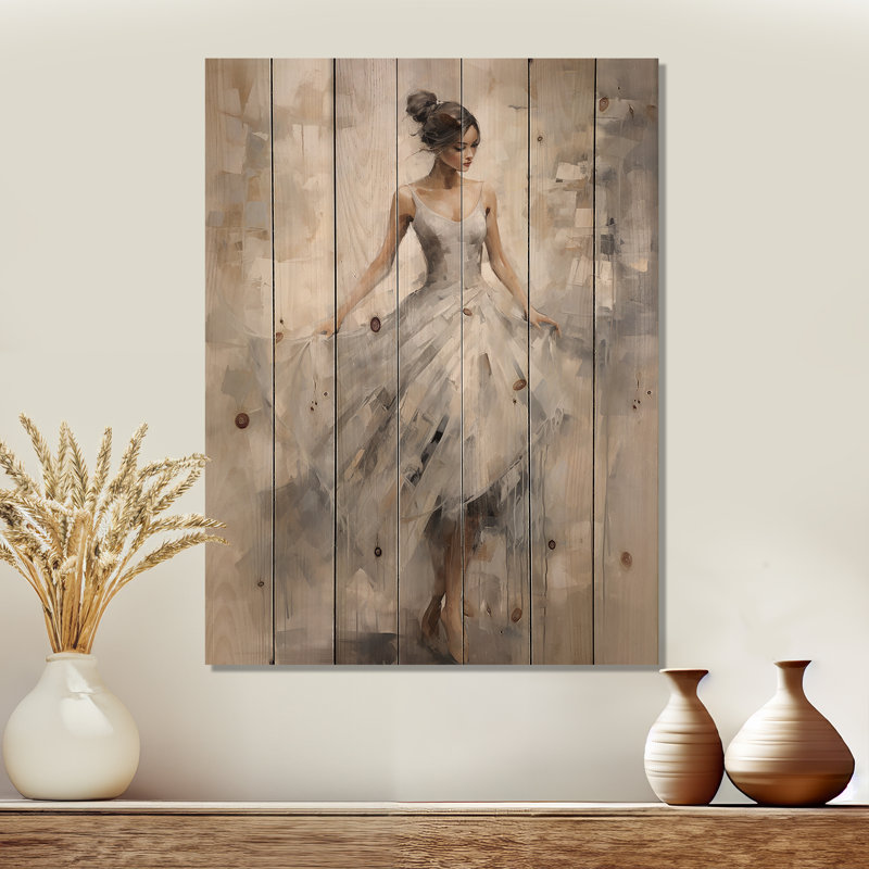 Gwendoline - Décoration en bois tendance sur bois de pin naturel, H 32 po x l 24 po