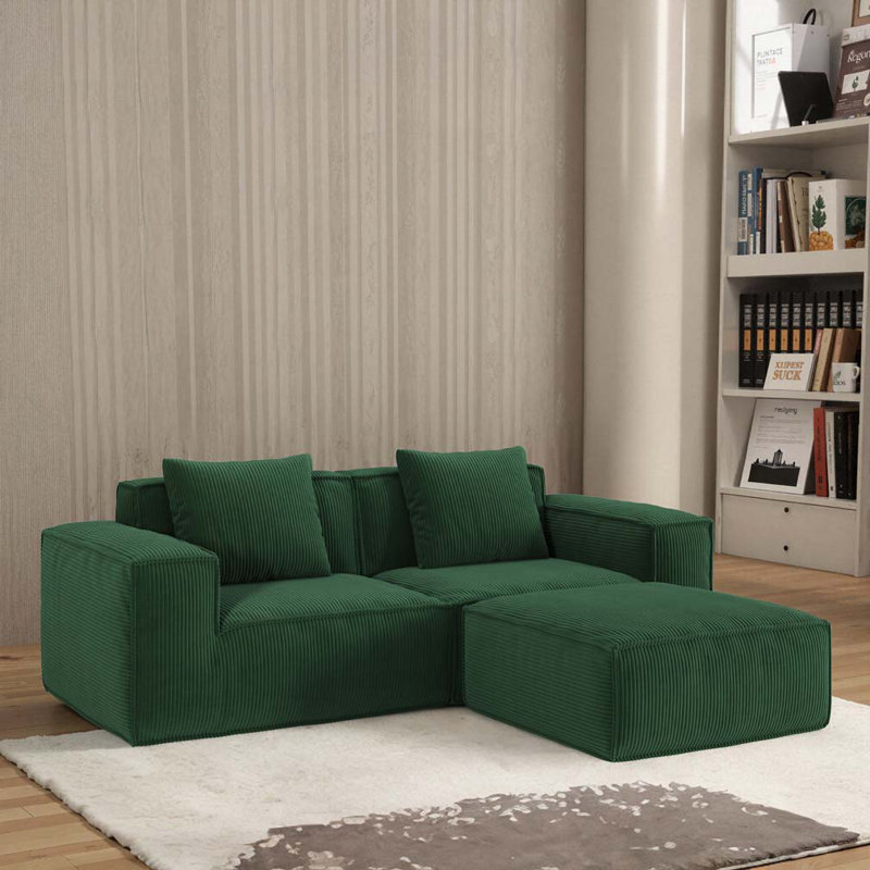 2-Seater Free Conversion Sofa, Green