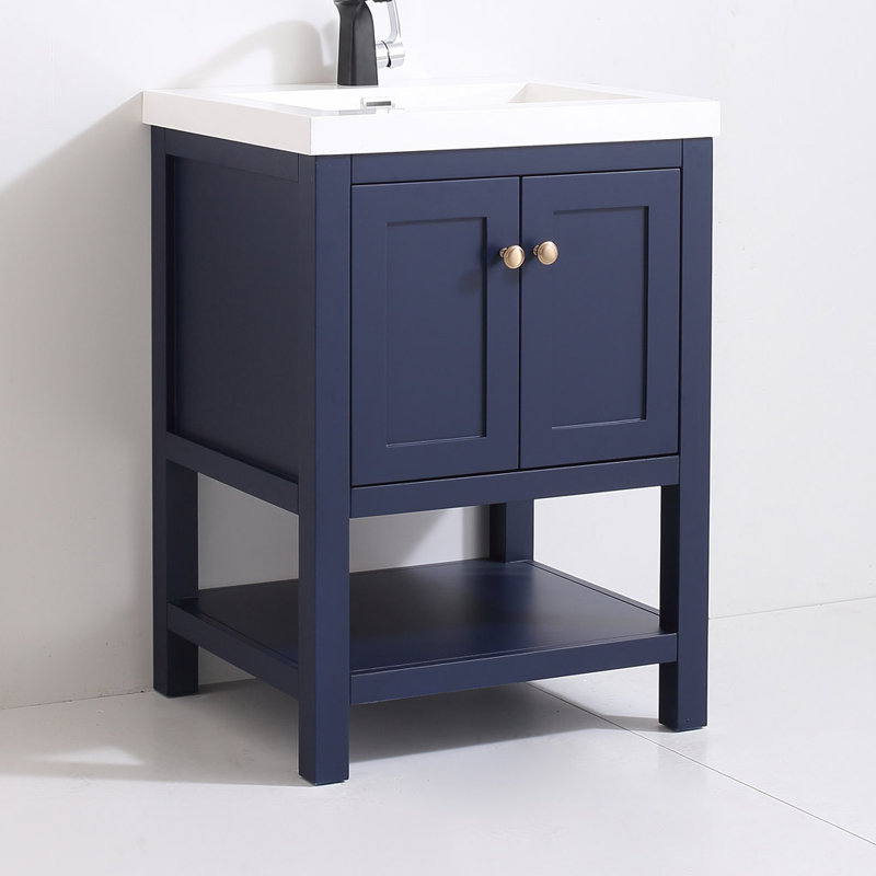Ensemble de meuble-lavabo double 73 po Mckittrick, bleu