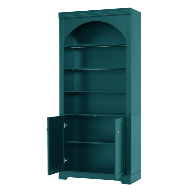 Bibliothèque de 71 po avec tablettes réglables, Bleu