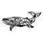 Baleine thème nautique moderne abstrait décoration murale décoration suspendue décoration murale en métal-124839162-124839167