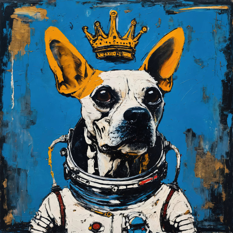 Giclée sur toile tendue 3 "Homage-Basquiat", H 36 po x l 36 po