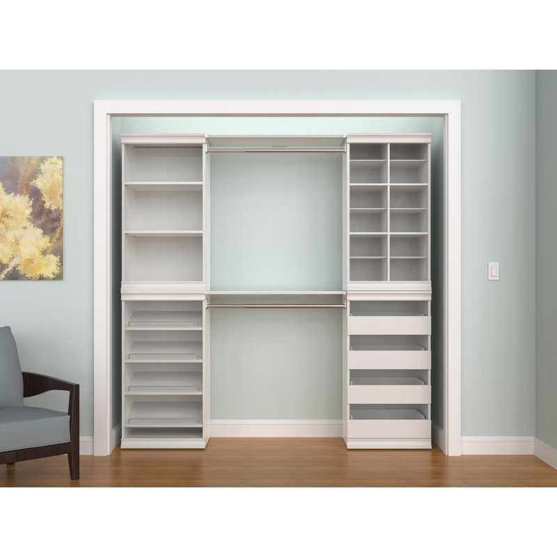 Système de rangement modulaire l 68,76 po - l 78 po, Blanc