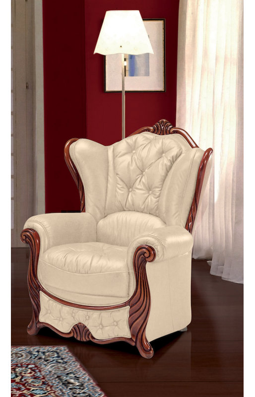 Dodgen Faux Leather Wingback Chair, Toffee