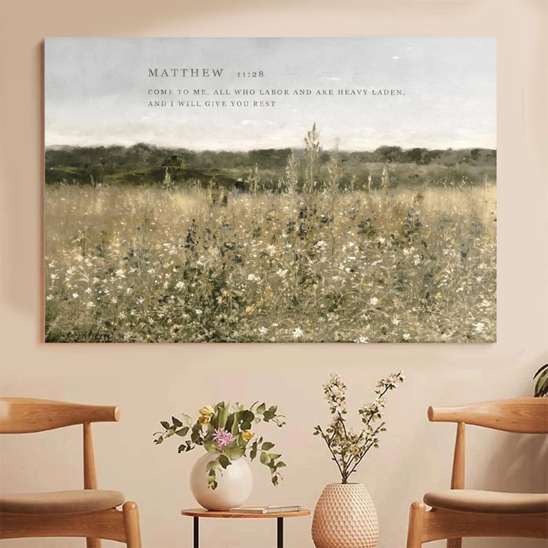 Art mural sur toile, art de la Bible, versets bibliques, fleurs de désert, paysage réaliste