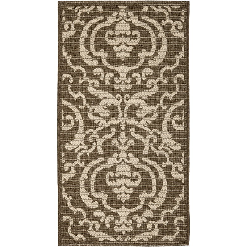 Arellanes Performance Damask Indoor/Outdoor Area Rug, Rectangle 2' x 3'7"