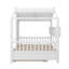 Lit double en bois de style moderne avec lit gigogne et tablette de rangement-8058670-8058665
