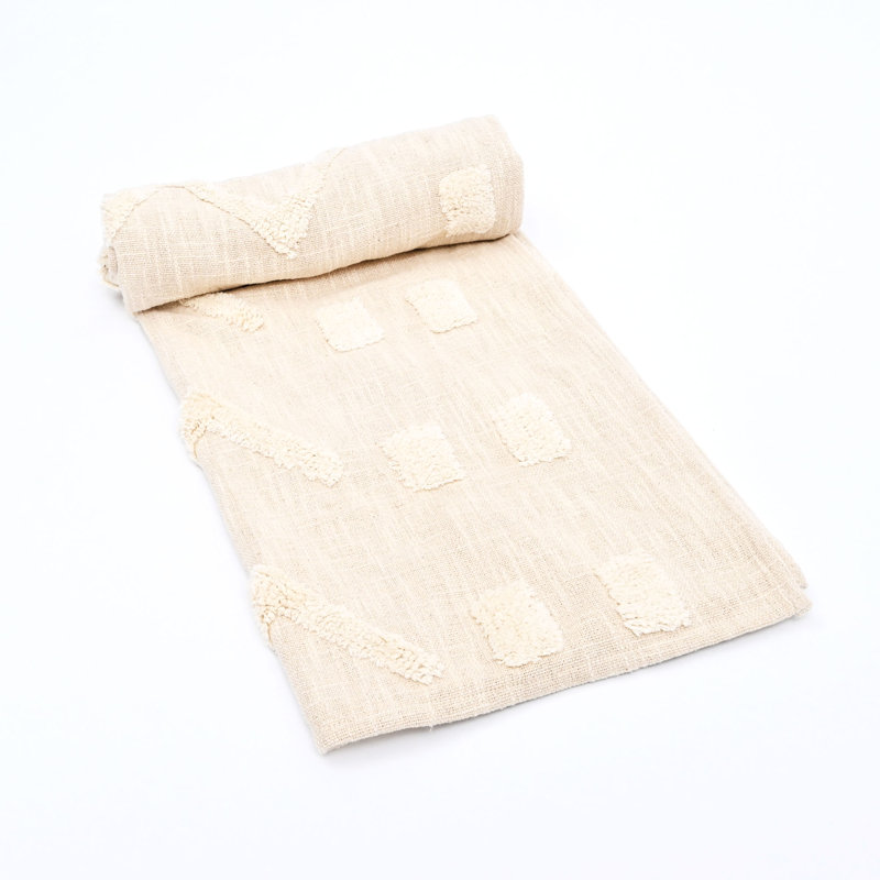 Geometric Cream Rectangular Cushion Cover