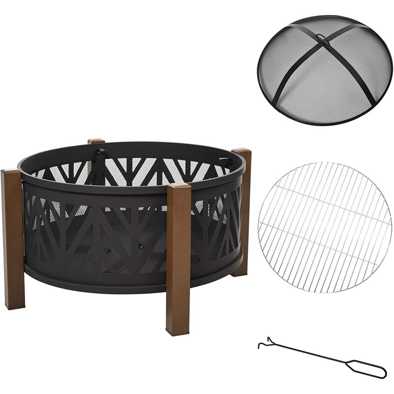 Pinerolo Round Iron Charcoal Fire Pit