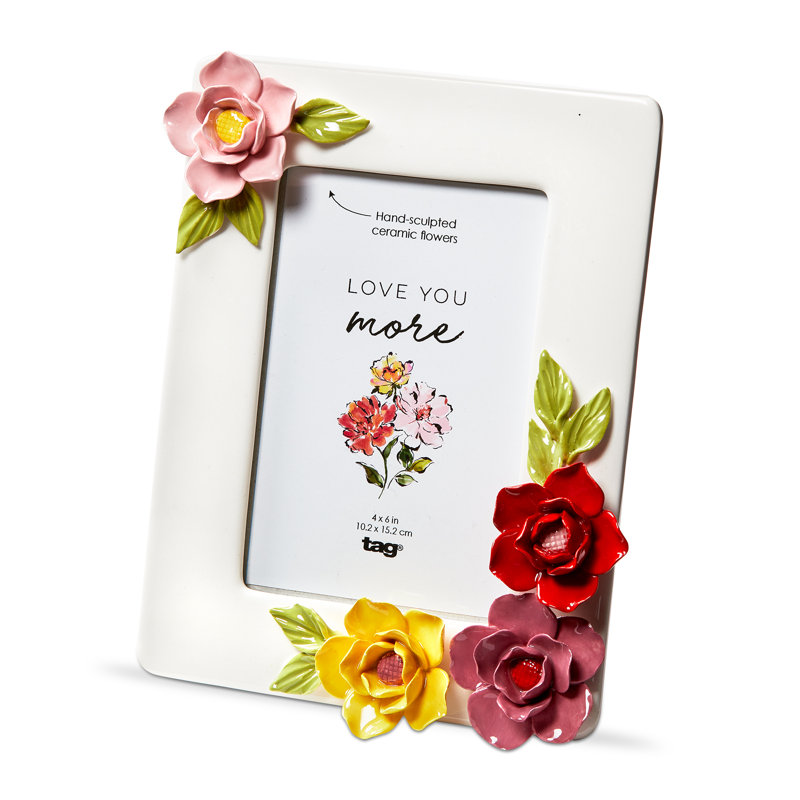 Fiora Photo Frame White Earthenware Everyday 4x6