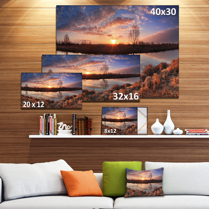 «Sunrise Above Spring River», reproduction de photo sur toile tendue, H 12 po x l 20 po x P 1 po