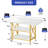 47" Modern Rectangular Dining Table, Dining Room Table, Multifunction Table  with Double Layer Shelves-1498228411-1498228408