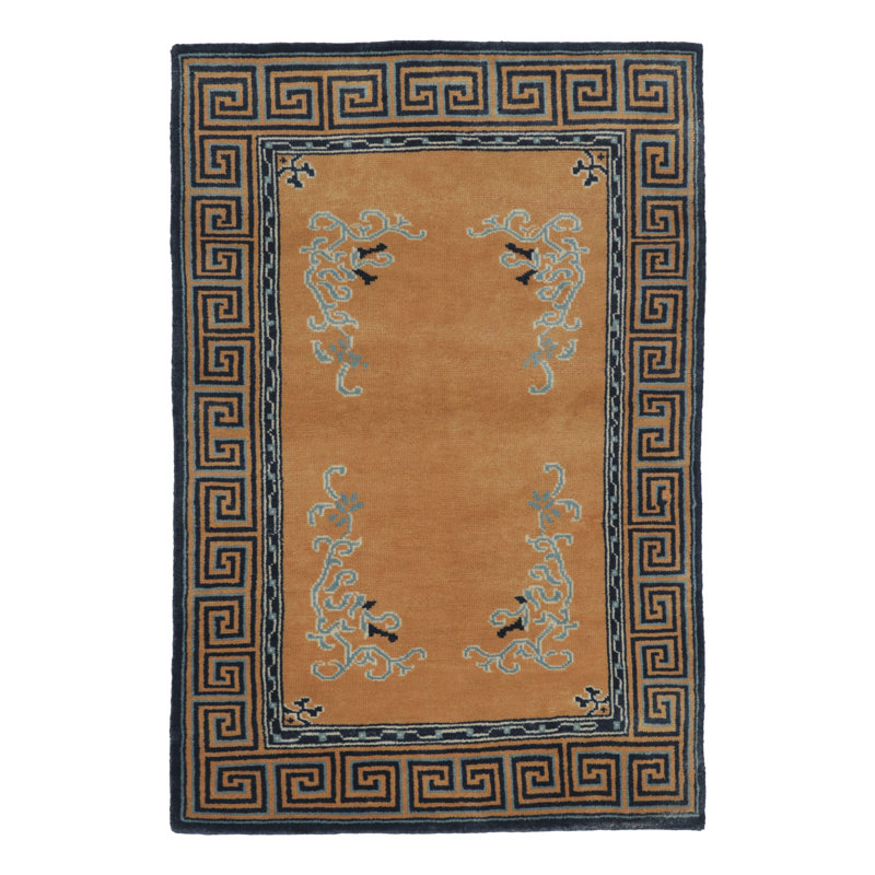 Art Deco One-of-a-Kind 2'8X3'10 Hand Knotted Area Rug
