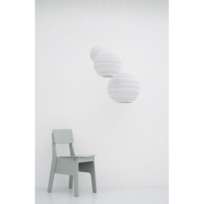 Luminaire suspendu 24 lumières Scraplights Moon , H 21 po x l 24 po x P 24 po, Blond