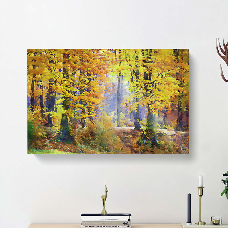 Forest In The Fall - Wrapped Canvas Print, 60cm H x 91cm W x 3cm D