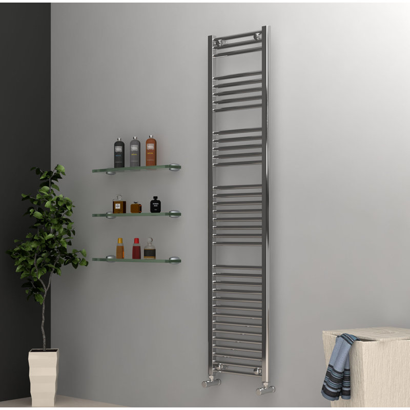 Shawnta Straight Towel Rail Heated Towel Rails, 175cm H x 40cm W x 3cm D, Chorme