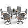 Deeana Round 6 - Person 54" Long Dining Set with Cushions