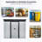 Alvantor Outdoor Storage Shed 8 x 6 Ft Metal Garden Shed with Sliding Doors and Transparent plate for Backyard, Garden White-126065398