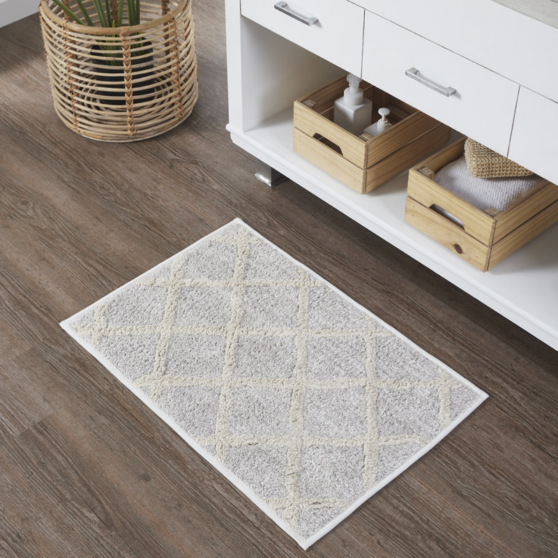 Tapis de bain Bissen, L 20 po x L 30 po, Brun clair gruau