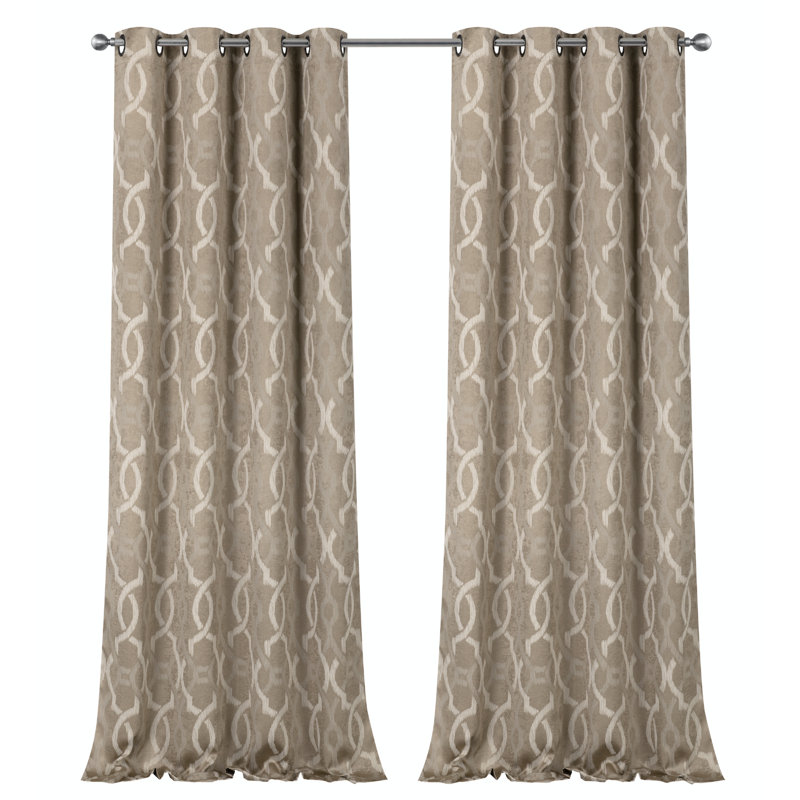 Delron Blackout Sliding Panel Pair, Linen/Toast