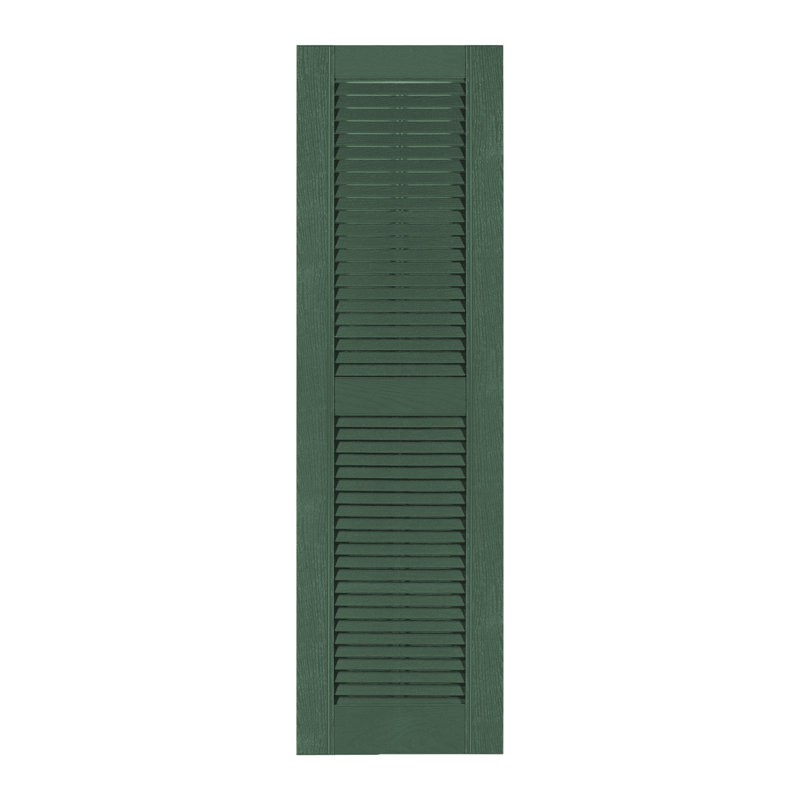 Volet à persiennes sur mesure avec dessus droit, Vert héritage, 52", 16.25"