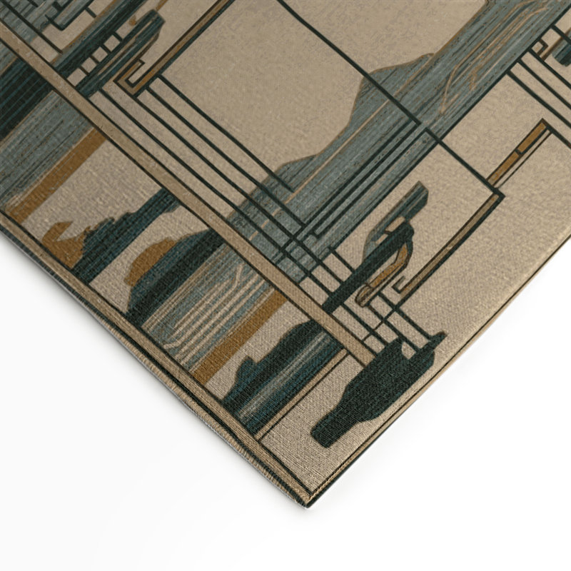 Tapis intérieur et extérieur ArtDeco, Rectangulaire 3 pi x 5 pi