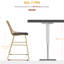 Abduljalil Upholstered Counter Stool with Metal Frame