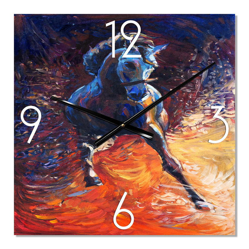 Portrait d'une horloge murale au galop, Moyen