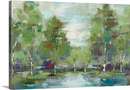 «Forest at Dawn Crop» par Anieyah, reproduction d'art sur toile, H 32 po x l 48 po x P 1,25 po