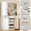 Armoire de cuisine avec support de rangement coulissant et 6 tablettes suspendues-1534091220